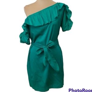 Juicy Couture asymmetrical green mini dress, size S